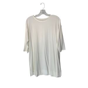 J. Jill White Soft Basic Classic Luxe Supima Ballet Sleeve Tunic Shirt Small